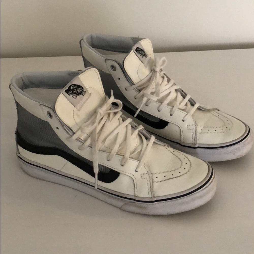 Vans Sk8-Hi Slim Cutout Mesh High-Top Leather